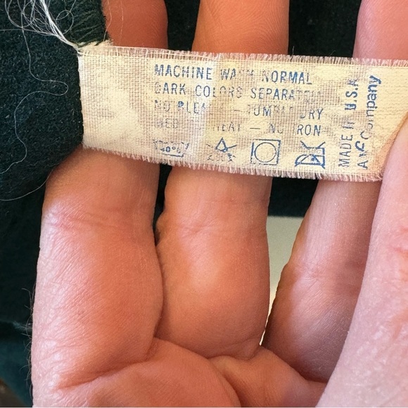 Vintage Vanity Fair Velour Housecoat zip front forest green gold metallic trim L - Picture 8 of 9